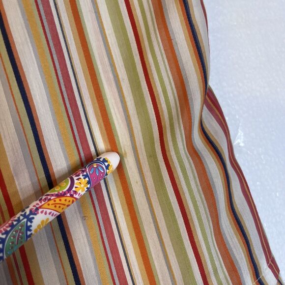 Country Miss Vintage Striped Collared Button Down Drop Waist Dress Pleats - Picture 3 of 8